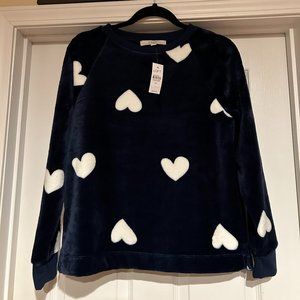 Loft  XS Navy / White Sweater